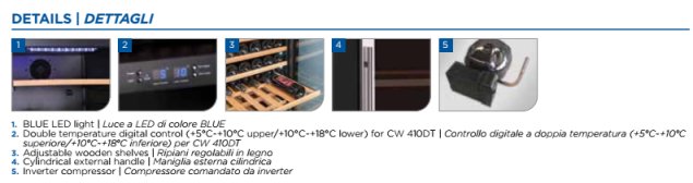 Cantina refrigerata vino da incasso Modello CW410DT Doppia